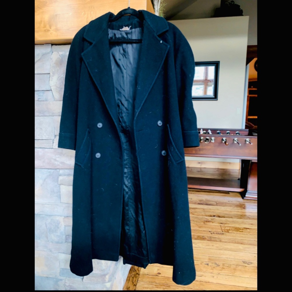 Vintage Wool Pea Coat Black